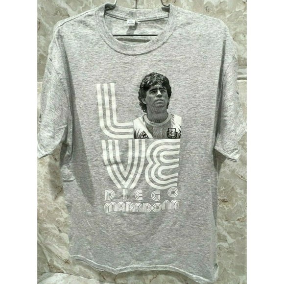 Diego Maradona LOVE  T-shirt   Back number 12 printed JERZEES‎  Men size  XL - Picture 1 of 5